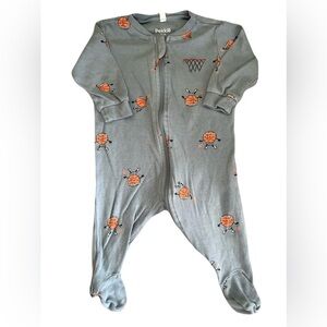 Pekkle Blue and Orange Basketball Kids Footie